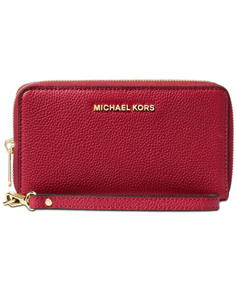 michael kors mercer leather multi function phone wristlet|MICHAEL Michael Kors Large Flat Multifunction Phone Case.